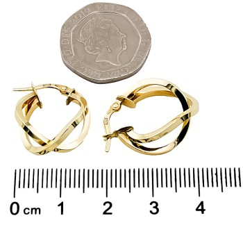 9ct Gold (Hollow) 1.6g Hoop Earrings